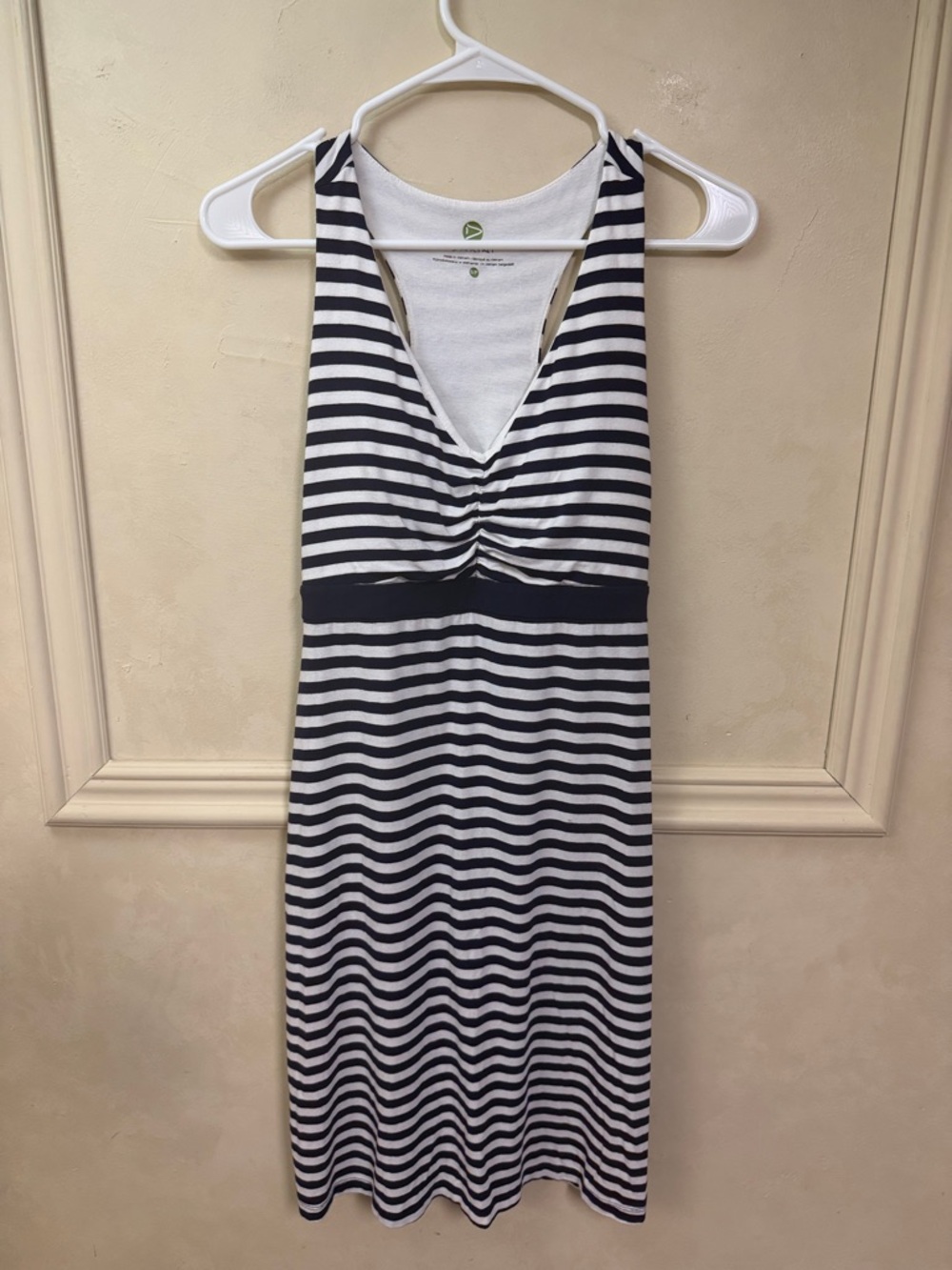 Dakini navy and white striped racerback athletic dress